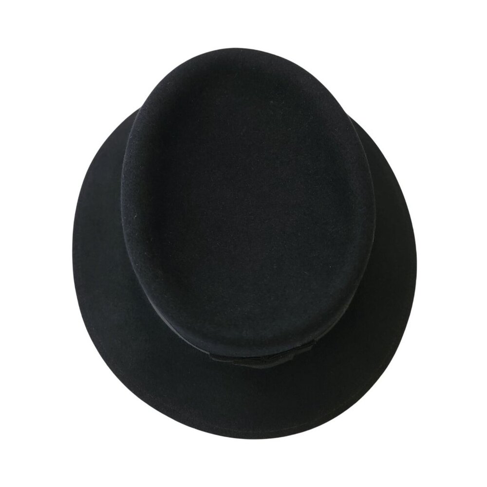 Vintage ROCKEL Men's Black Felt Fedora Hat Hute Max Voigt W Germany Sz 7 (56cm) - Picture 4 of 9